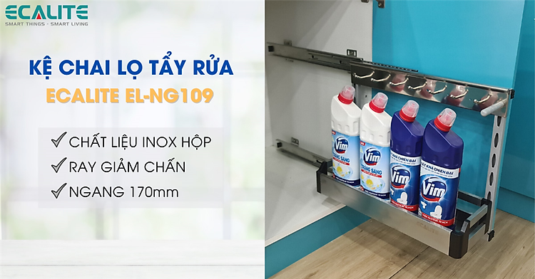 Kệ đựng chai lọ tẩy rửa Ecalite