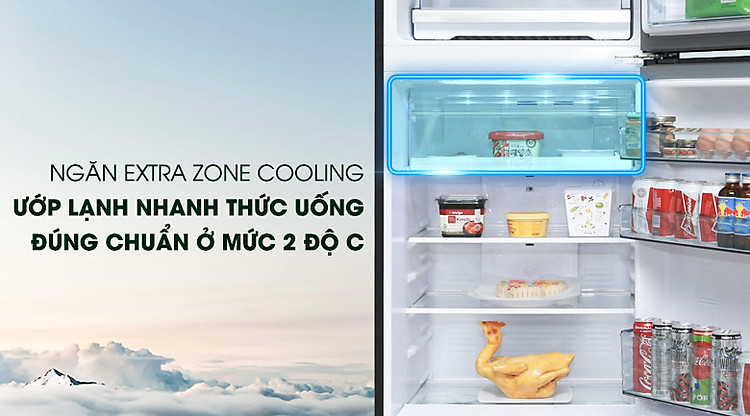 Ngăn Extra Cool Zone - Tủ lạnh Panasonic Inverter 366 lít NR-BL381WKVN