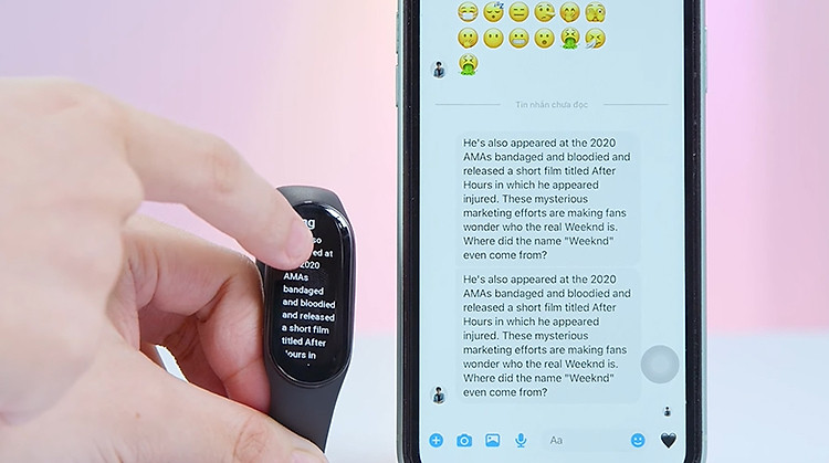 Vòng đeo tay thông minh Mi Band 7 - Hiển thị tin nhắn