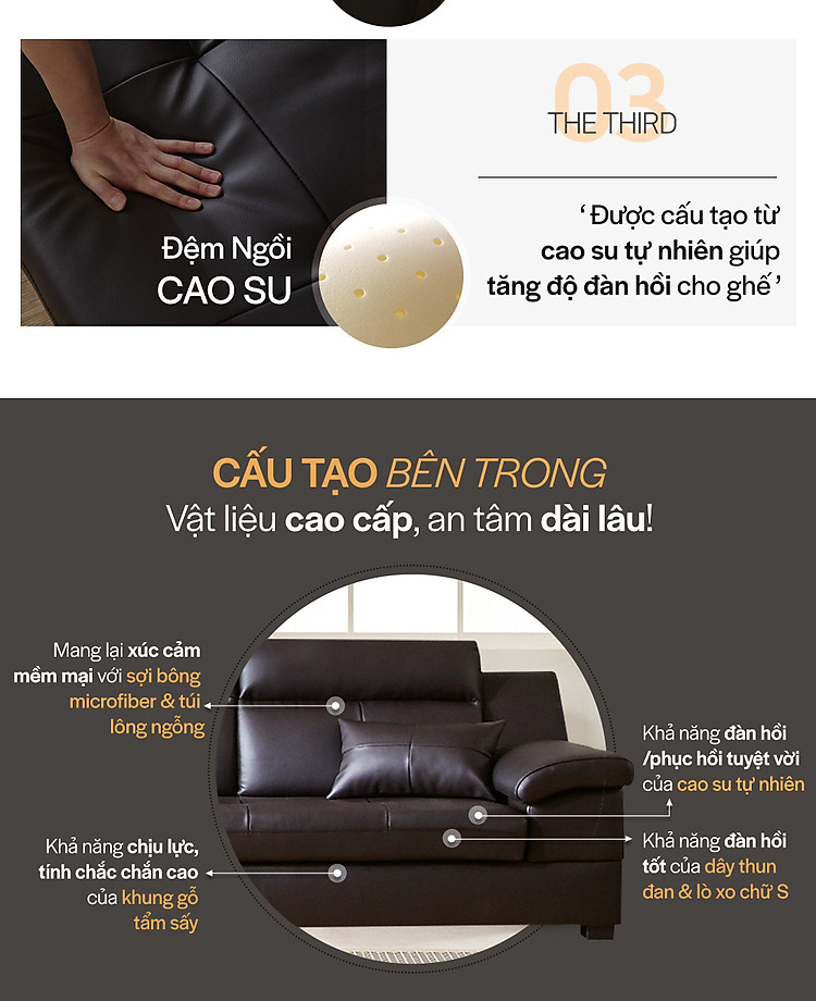 sf315 - ghế sofa da thật 4 chỗ ngồi kèm đôn không tay 11