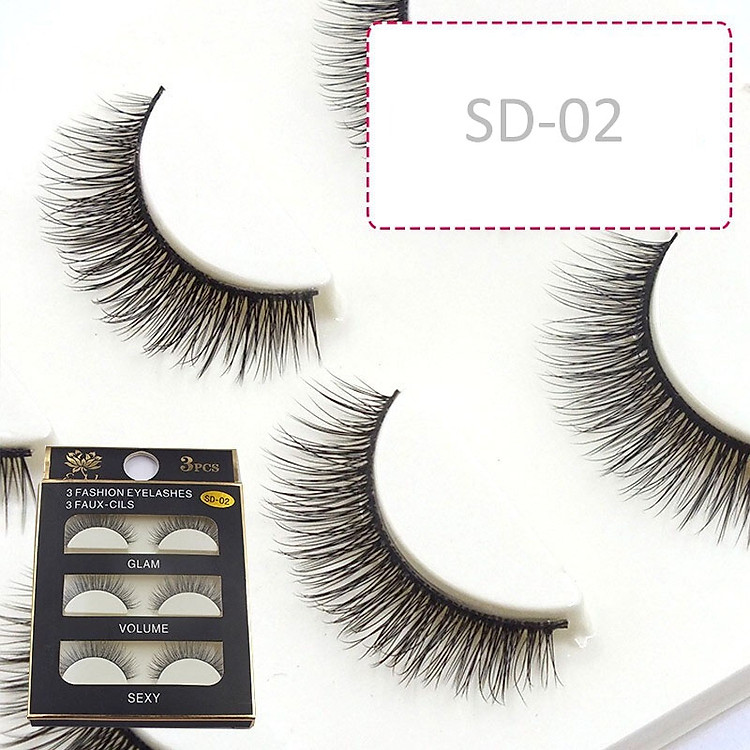 Lông Mi Chồn Mi Giả 3D siêu tự nhiên (Hộp 3 cặp) 1
