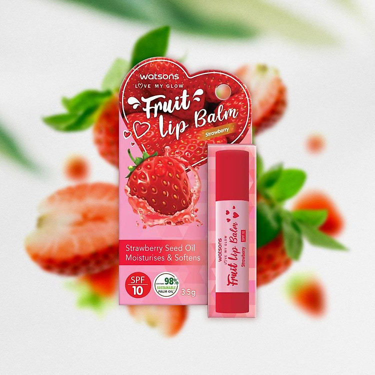 Watsons Fruity Lip Balm Strawberry SPF10 3.5g