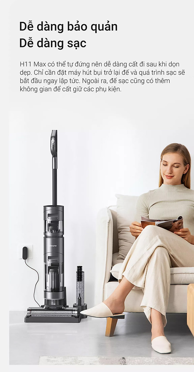 Máy Hút Bụi Lau Nhà Không Dây Dreame H11 Max – Hàng Công ty, Bản Quốc tế 9 Máy hút bụi Dreame H11 Max