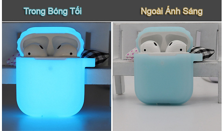 Bao Case Cho Airpods 1/ Airpods 2 Dạ Quang Phát Sáng