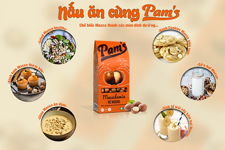 combo 2 maccadamia nữ hoàng nhập khẩu úc pam s(250g) - tách tay, sấy chín thơm ngon 5