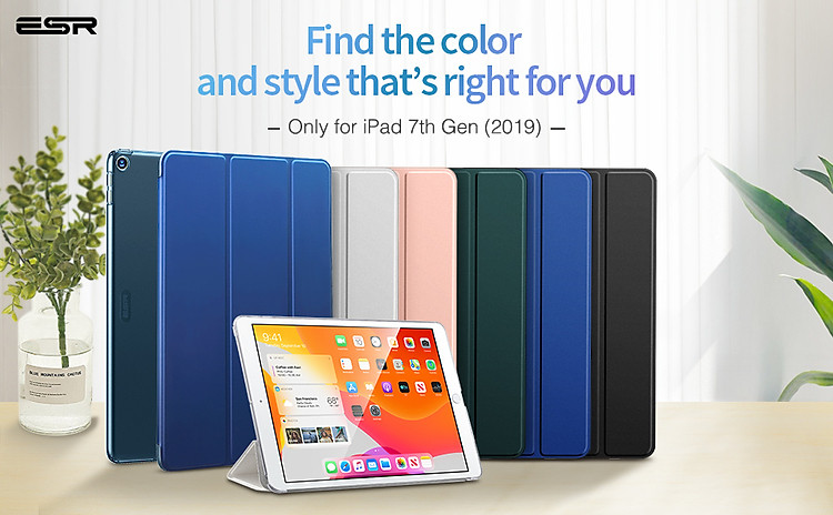 Bao da dành cho iPad Gen 7 10.2 2019 ESR Rebound Slim Smart Case_ Hàng Nhập Khẩu