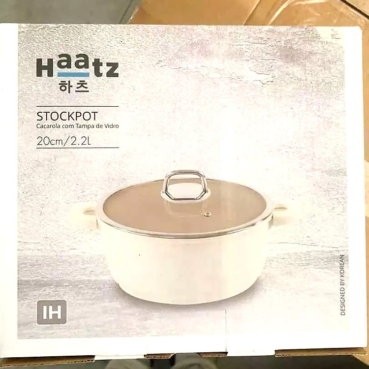 Nồi chống dính phủ gốm Haatz Hàn Quốc size 20cm dung tích 2.2L