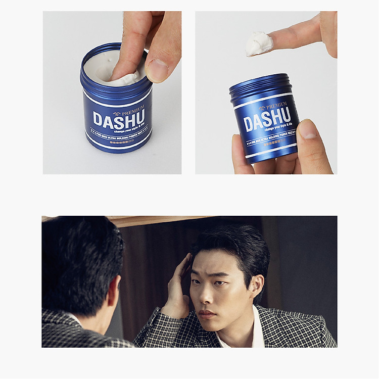 Keo vuốt tóc Nam Hàn Quốc Wax Sáp cao cấp chính hãng Dashu for men  original super mat 15ml Size Mini tiện dụng dùng cho nhiều loại tóc độ giữ  nếp 10
