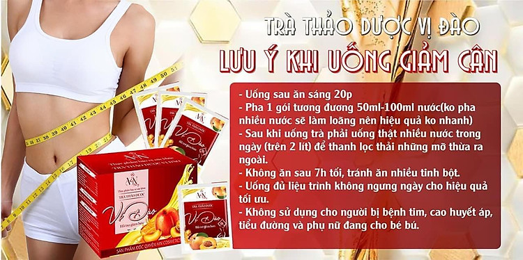 Trà Giảm Cân Vị Đào