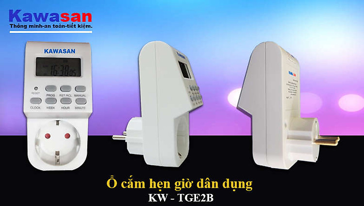 Ổ cắm điện hẹn giờ Kawasan KW-TGE2B