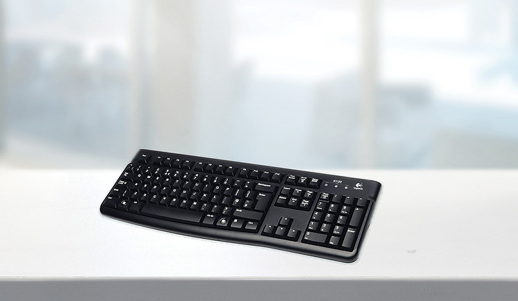 Bàn phím Logitech K120 (920-002582) - Thiết kế mỏng gọn, dễ dàng thao tác