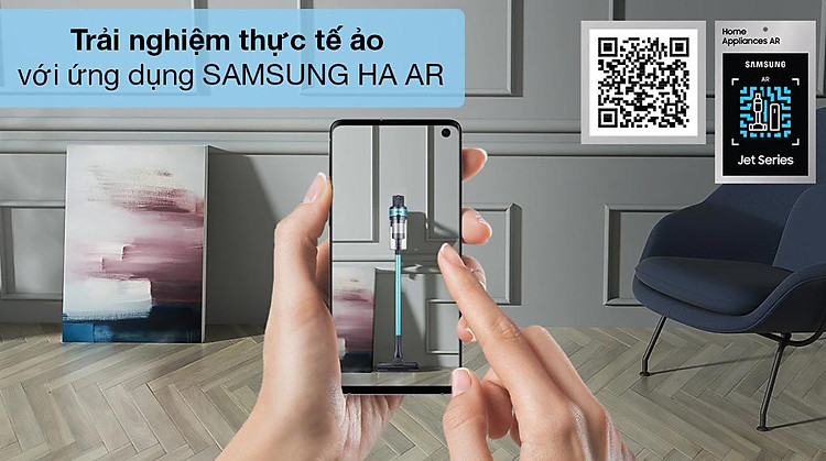 Máy hút bụi cầm tay Samsung VS15A6031R1/SV - Trải nghiệm thực tế ảo qua ứng dụng SAMSUNG HA AR