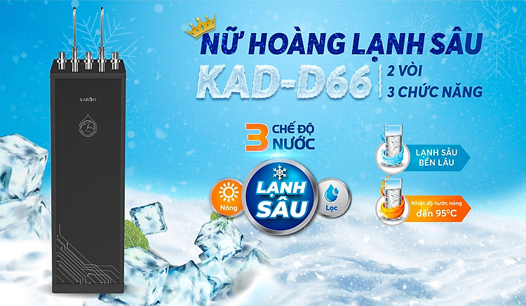 Máy lọc nước nóng lạnh Karofi KAD-D66