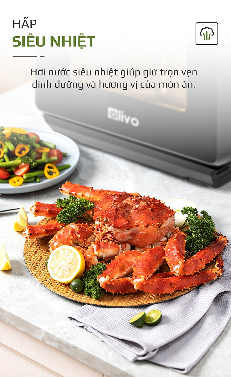 Nồi Chiên Hơi Nước Olivo SF16 Pro Thương Hiệu Mỹ Cao Cấp Gồm 56 Chức Năng Làm Bít Tết Hấp Nướng Hâm Nóng Đa Năng Dung Tích 16 Lít Công Suất 2800 W - Hàng Chính Hãng