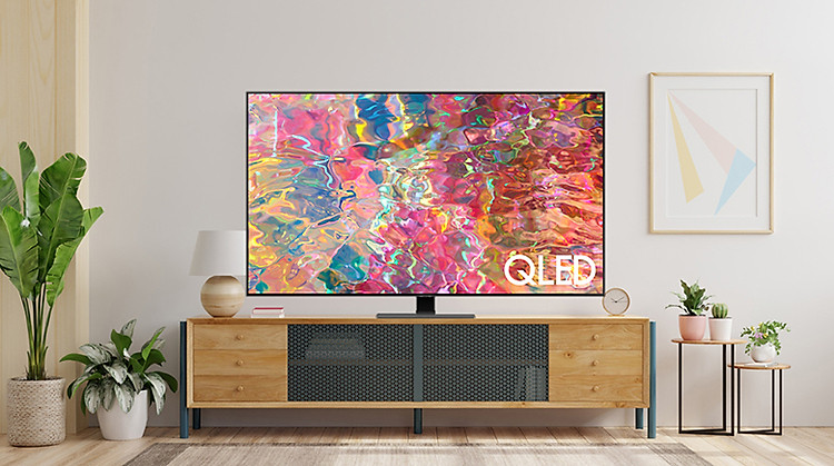 Thiết kế cạnh viền siêu mỏng - Smart Tivi QLED Samsung 4K 65 inch QA65Q80B