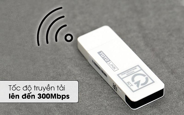 USB Wifi 300 Mbps Totolink N300UM trắng có tốc độ chuyển đổi nhanh chóng