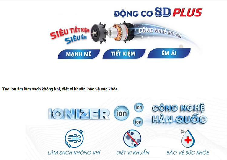 Động cơ SD Plus của Máy làm mát không khí Rapido TURBO 3000D