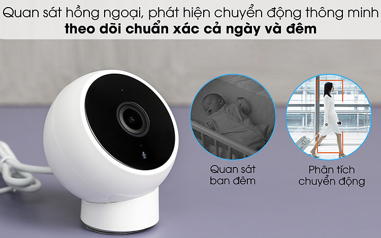 Quan sát tốt cả ngày và đêm - Camera IP 1080P Xiaomi Mi Home Magnetic Mount QDJ4065GL Trắng