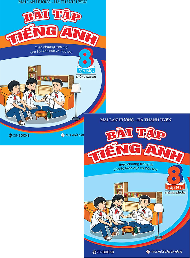 Combo Bài Tập Tiếng Anh Lớp 8 (Không Đáp Án) - Chương Trình Mới (Bộ 2 Cuốn)