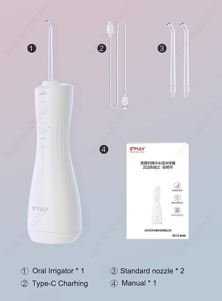 Máy Tăm Nước Mini Xiaomi Enpuly ML8 Mới Với Bình Chứa Nước Dung Tích Lớn 250ml Chống Thấm Nước Dùng Vệ Sinh Răng Miệng