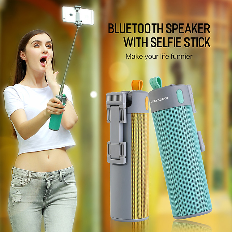 Loa Bluetooth kiêm gậy chụp ảnh Selfie đa năng 4 in 1 hiệu Rock Space RAU0583
