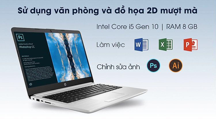 CPU Intel Core i5 thế hệ thứ 10 và dung lượng RAM 8 GB