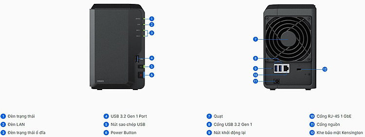 Thiết bị lưu trữ NAS Synology DS223 10