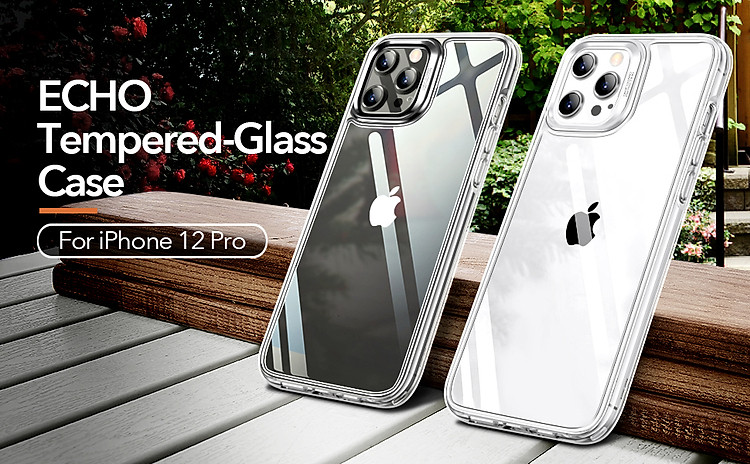Ốp Lưng Cho iPhone 12 Mini / 12 & 12 Pro / 12 Pro Max ESR Echo Tempered Glass Hard Case (Mặt Lưng Kính Cường Lực) - Hàng Nhập Khẩu