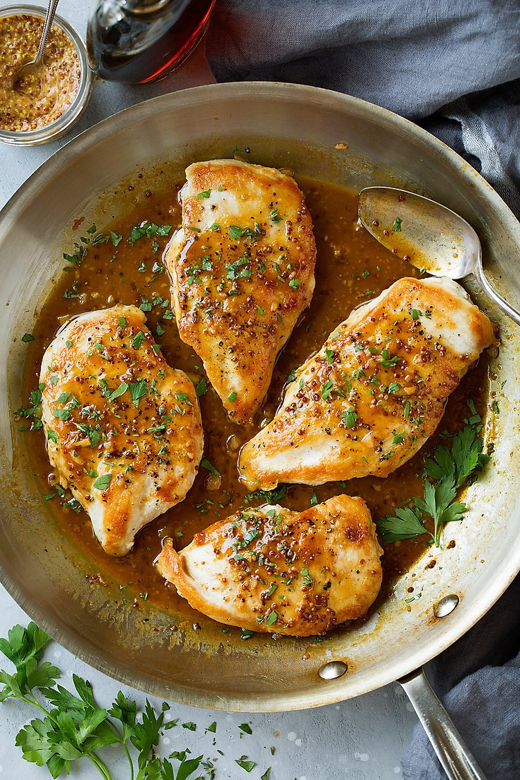 Maple Mustard Skillet Chicken Recipe - Cooking Classy