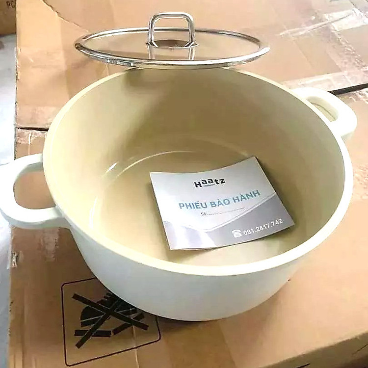 Nồi chống dính phủ gốm Haatz Hàn Quốc size 20cm dung tích 2.2L