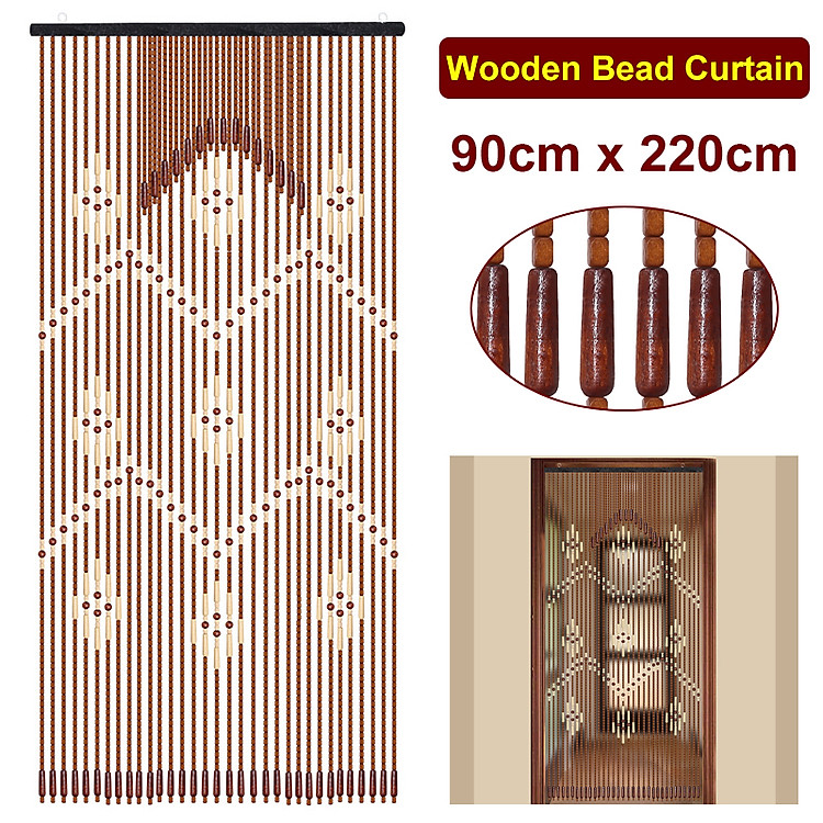 90x180cm 27/31 Lines Bamboo Wooden Bead String Door Curtain Blinds 2 Styles 90x180cm 27/31 Lines Bamboo Wooden Bead String Door Curtain Blinds 2 Styles