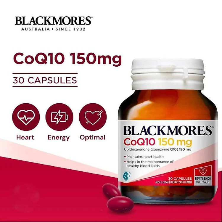 Thực phẩm bảo vệ sức khỏe tim mạch Blackmores CoQ10 150mg