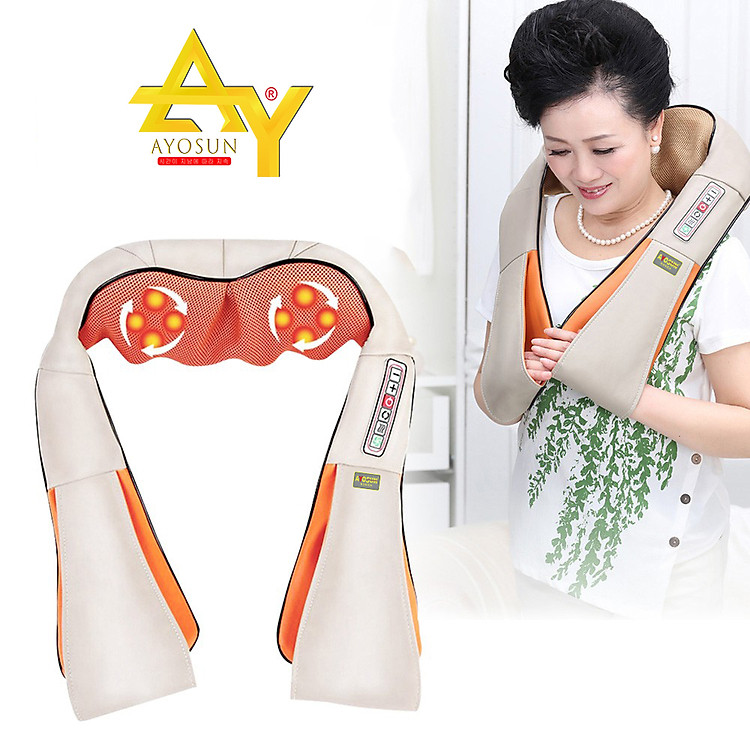 chính hãng ayosun- đai đeo massage 16 bi cổ vai gáy lưng chuyên sâu ayosun 1