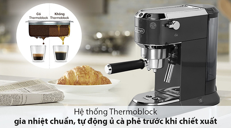 Máy Pha Cà Phê Delonghi EC785.GY - Hệ thống Thermoblock