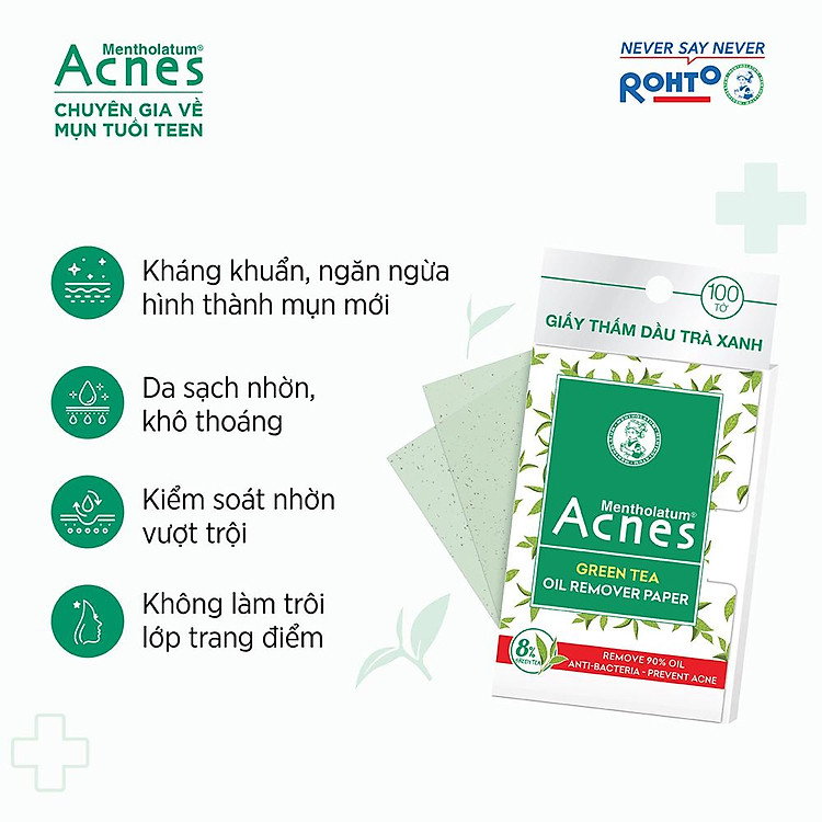 Acnes Green Tea Oil Remover Paper