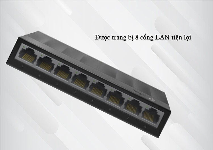 Switch TP-Link LS1008G 8-Port 10/100/1000Mbps | Được trang bị 8 cổng LAN tiện lợi