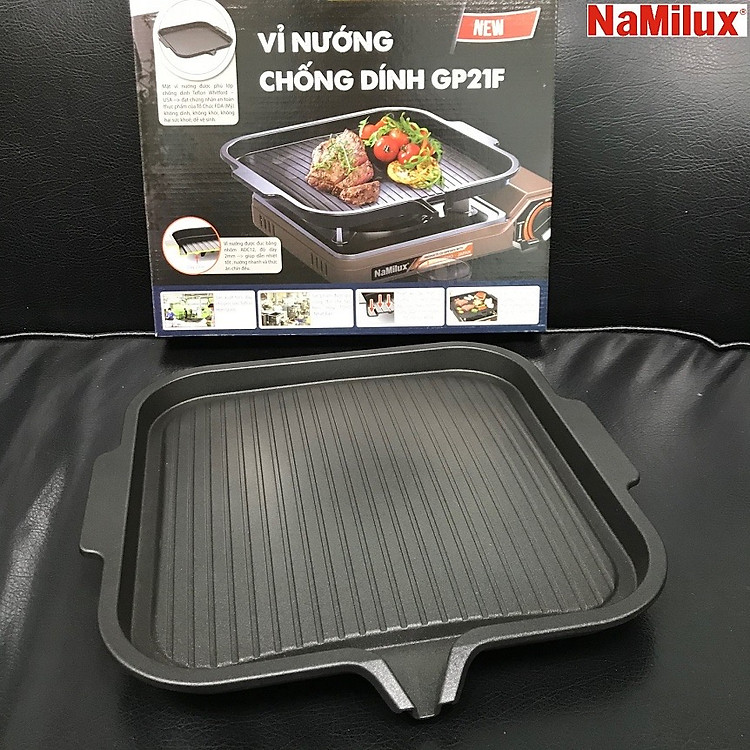 Vỉ nướng chống dính Namilux 21PF telfon nhôm BBQ