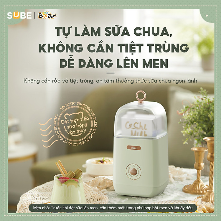 Máy làm sữa chua Bear 1L SB-SC12C 1 may lam sua chua bear 1l sb sc12c 9