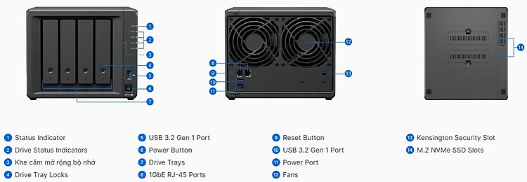 Thiết bị lưu trữ NAS Synology DS423+ 13