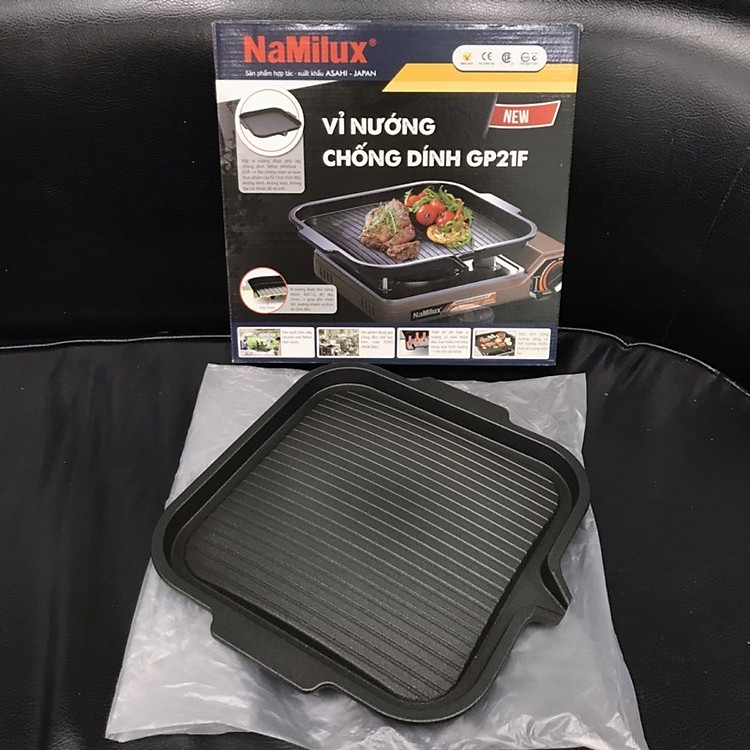 Vỉ nướng chống dính Namilux 21PF telfon nhôm BBQ