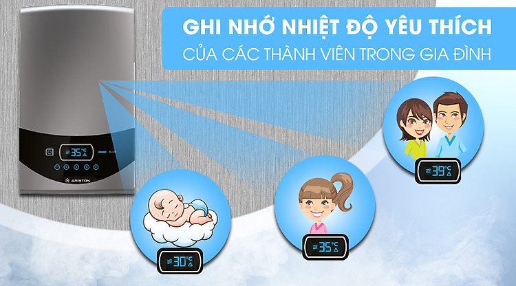 Ghi nhớ các chế độ yêu thích - Máy nước nóng Ariston ST45PE-VN 