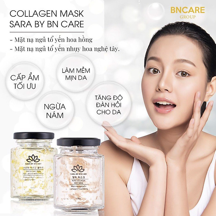 Mặt nạ yến collagen nghệ tây tươi 100gr