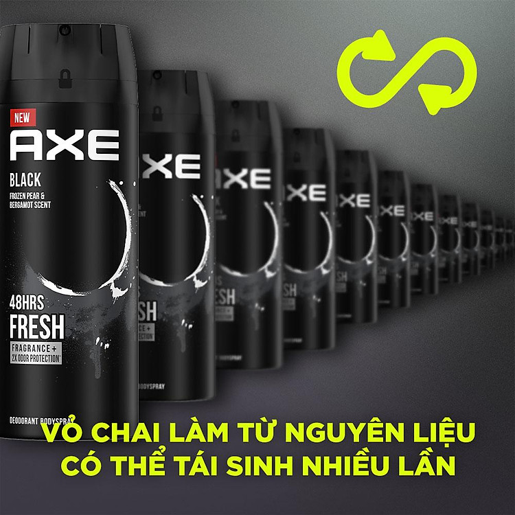 Axe Black Frozen Pear and Bergamot Scent Deodorant Bodyspray 135ml