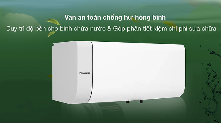 MÁY NƯỚC NÓNG GIÁN TIẾP PANASONIC 30 LÍT DH-30HBMVW - Trang bị van an toàn chống hư hỏng bình duy trì độ bền máy tối ưu