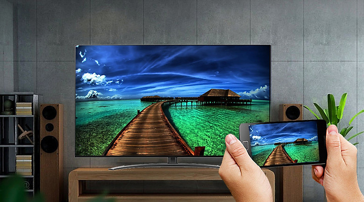 Smart Tivi NanoCell LG 4K 55 inch 55NANO86TNA - Chiếu màn hình điện thoại lên tivi
