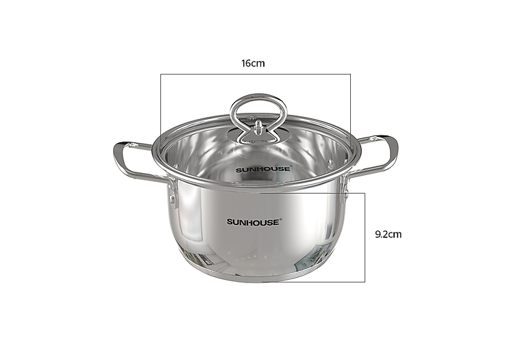 NỒI INOX 5 ĐÁY SUNHOUSE SHG788-16 6