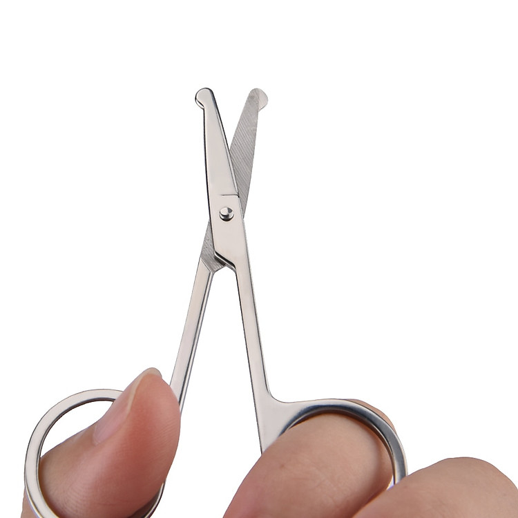 Makeup Scissors Stainless Steel Nose Hair Scissors Rounded Tip Lady Facial Hair Trimming Eyelash Eyebrow Scissors Pedicure Tool (3)