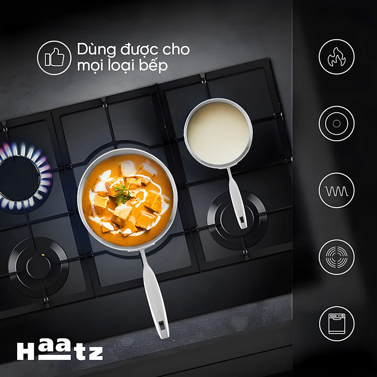 Quánh Inox 316 đúc nguyên khối Haatz Hàn Quốc 12cm