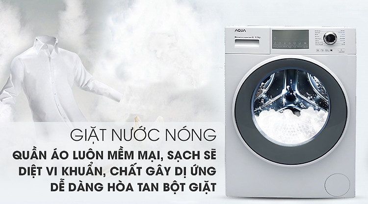 Giặt nước nóng diệt khuẩn - Máy giặt Aqua Inverter 9.5 kg AQD-D950E W