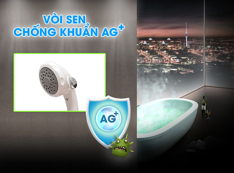 Vòi sen 3 chế độ phun - Máy nước nóng Panasonic DH-4MS1VW 4.5kW Vòi sen 3 chế độ phun - Máy nước nóng Panasonic DH-4MS1VW 4.5kW